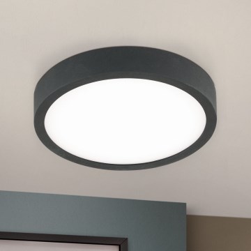 LED lubinis šviestuvas BULLY LED/12W/230V diametras 14 cm juoda