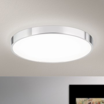 LED lubinis šviestuvas BULLY LED/28W/230V diametras 28 cm blizgus chromas