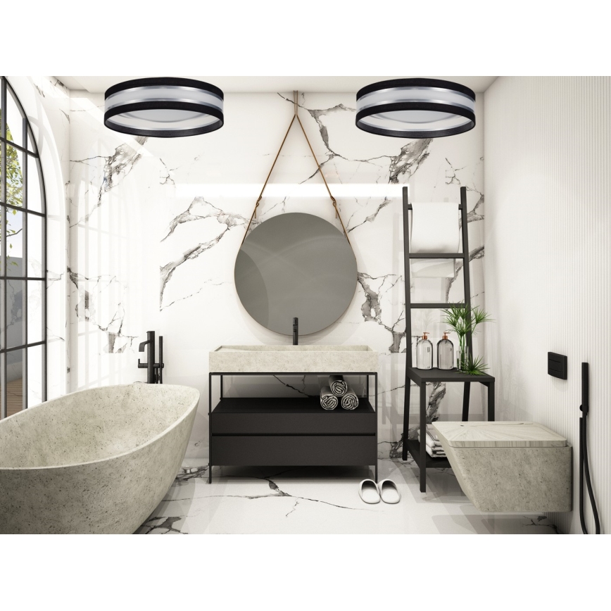 LED lubinis šviestuvas CORAL LED/24W/230V juodas/sidabrinis