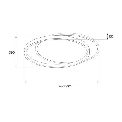 LED lubinis šviestuvas CORDOBA LED/30W/230V baltas