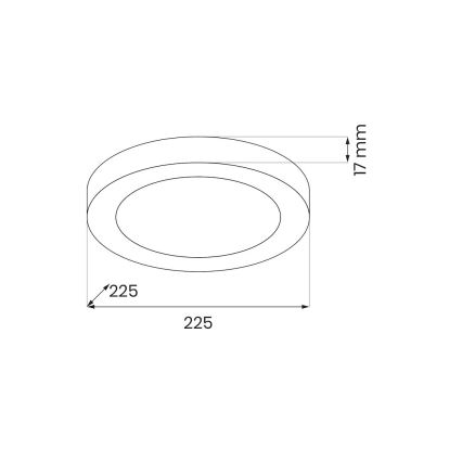 LED lubinis šviestuvas EVORA LED/18W/230V 3000/4000/6000K skersmuo 22,5 cm baltas