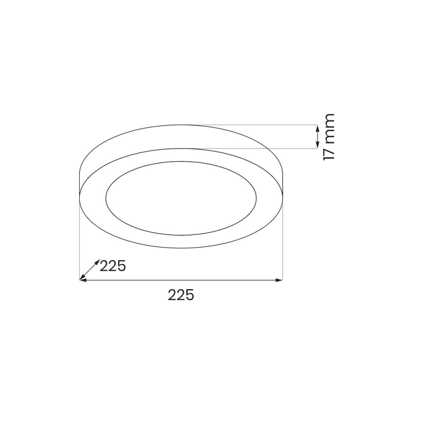 LED lubinis šviestuvas EVORA LED/18W/230V 3000/4000/6000K skersmuo 22,5 cm baltas