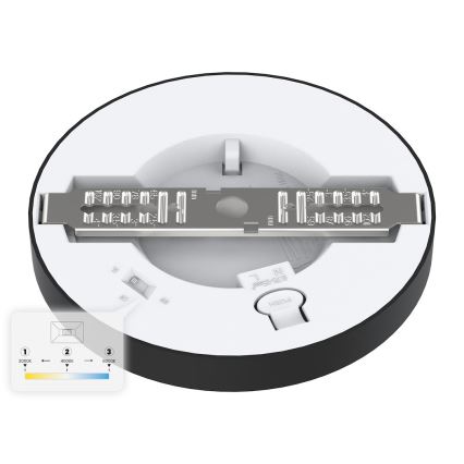 LED lubinis šviestuvas EVORA LED/6W/230V 3000/4000/6000K skersmuo 14 cm juodas