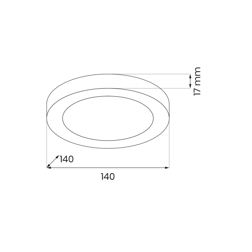 LED lubinis šviestuvas EVORA LED/6W/230V 3000/4000/6000K Ø 14 cm balta