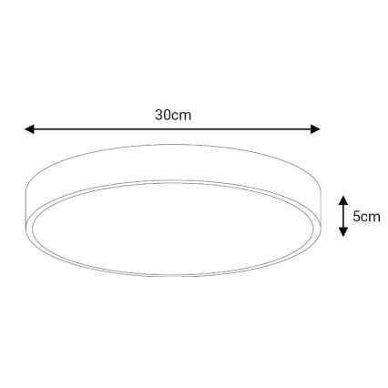 LED lubinis šviestuvas FELIZ LED/30W/230V 4000K diametras 30 cm juoda