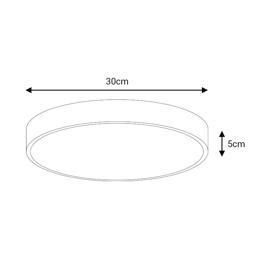 LED lubinis šviestuvas FELIZ LED/30W/230V 4000K diametras 30 cm juoda