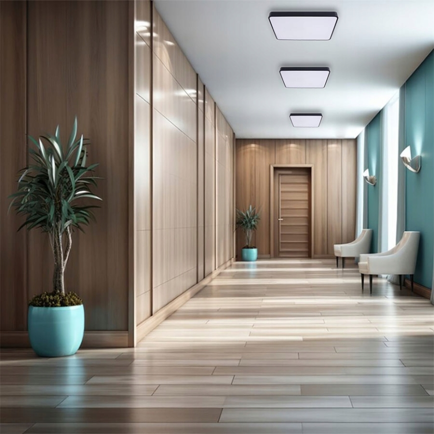 LED lubinis šviestuvas FELIZ LED/40W/230V 4000K 40x40 cm juoda