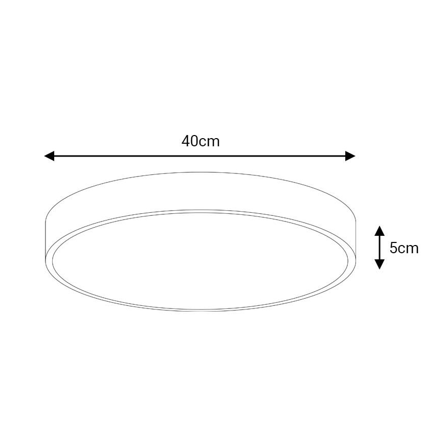 LED lubinis šviestuvas FELIZ LED/40W/230V 4000K diametras 40 cm juoda