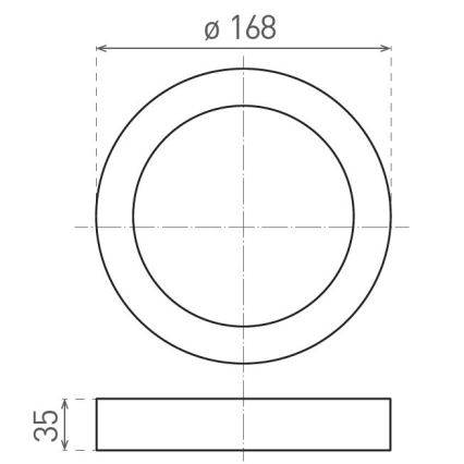 LED lubinis šviestuvas FENIX LED/12W/230V 2900/3900/5800K diametras 16,8 cm balta