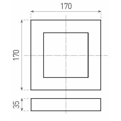 LED Lubinis šviestuvas FENIX LED/12W/230V 3800K 17 cm