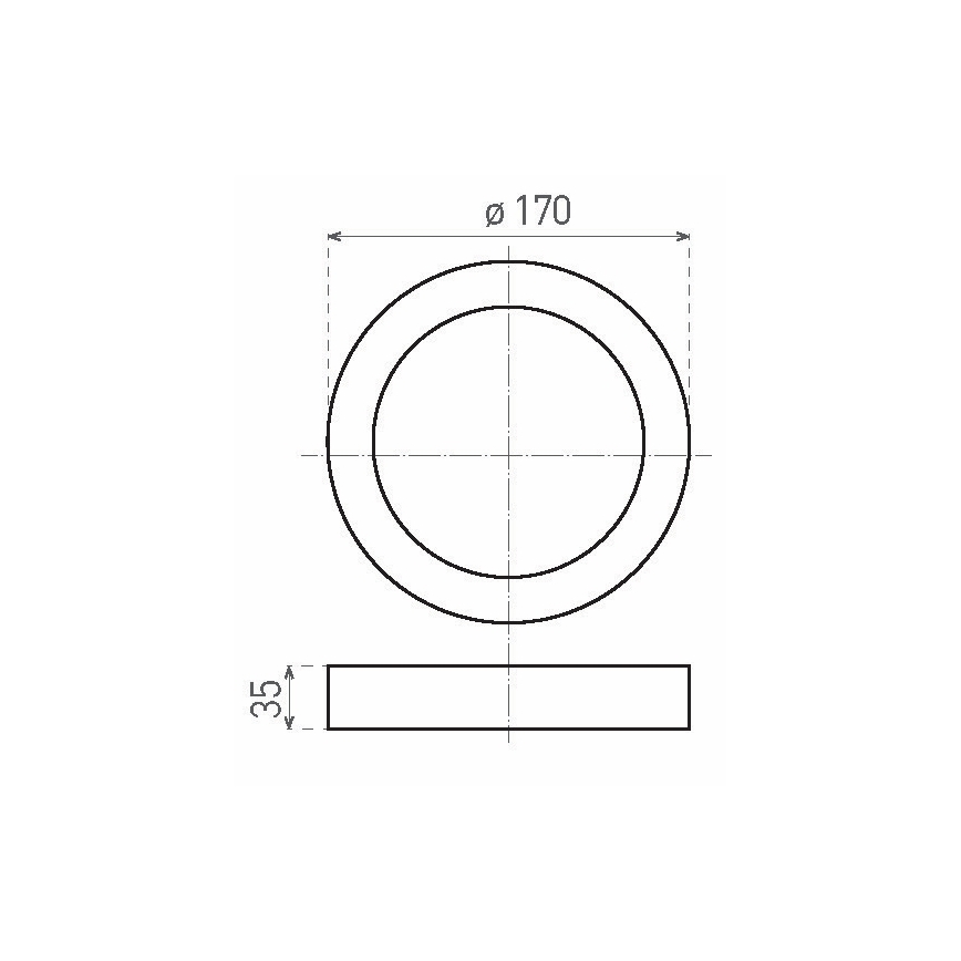 LED lubinis šviestuvas FENIX LED/12W/230V 3800K diametras 17 cm sniegas balta