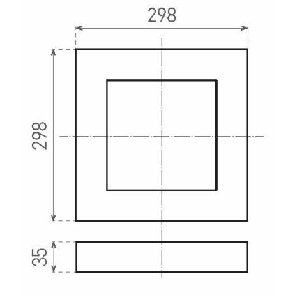 LED lubinis šviestuvas FENIX LED/24W/230V 3800K 29,8 cm