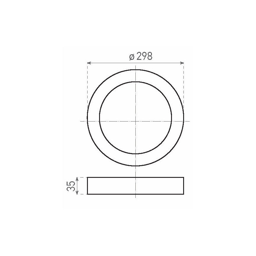 LED lubinis šviestuvas FENIX LED/24W/230V 3800K diametras 29,8 cm sniegas balta