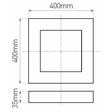 LED lubinis šviestuvas FENIX LED/32W/230V 3800K 40 cm balta