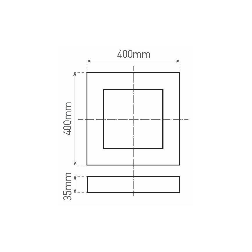 LED lubinis šviestuvas FENIX LED/32W/230V 3800K 40 cm balta