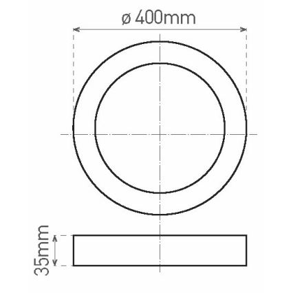 LED Lubinis šviestuvas FENIX LED/32W/230V 3800K d. 40 cm