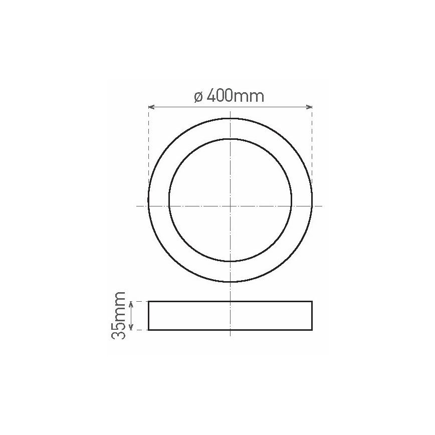 LED lubinis šviestuvas FENIX LED/32W/230V 3800K diametras 40 cm sniegas balta