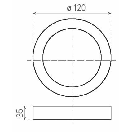 LED lubinis šviestuvas FENIX LED/6W/230V 2800K diametras 12 cm