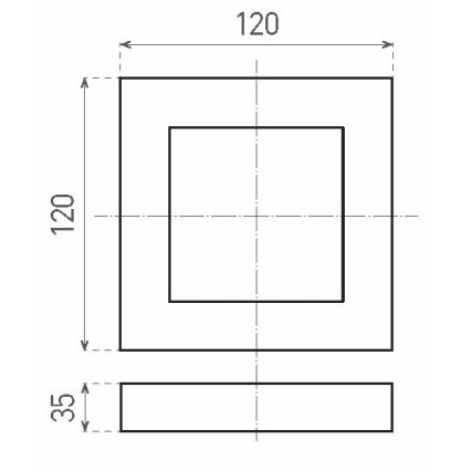 LED lubinis šviestuvas FENIX LED/6W/230V 3800K 12 cm