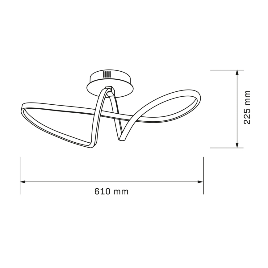 LED lubinis šviestuvas FLAVIA LED/33W/230V 24x61 cm juoda