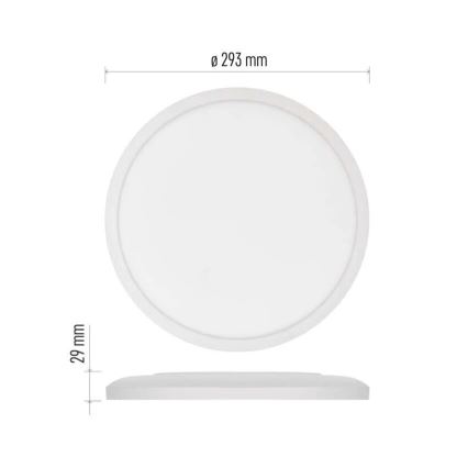 LED lubinis šviestuvas FLORI LED/18W/230V 4000K balta diametras 29 cm