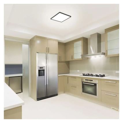 LED lubinis šviestuvas FLORI LED/18W/230V 4000K juoda 29x29 cm
