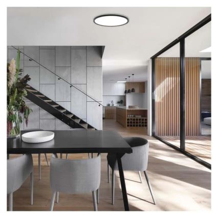 LED lubinis šviestuvas FLORI LED/18W/230V 4000K juoda diametras 29 cm