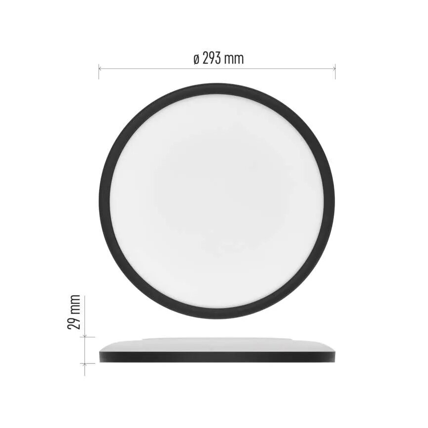 LED lubinis šviestuvas FLORI LED/18W/230V 4000K juoda diametras 29 cm