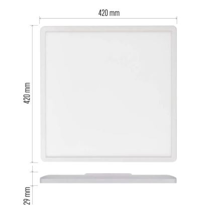 LED lubinis šviestuvas FLORI LED/22W/230V 4000K balta 42x42 cm