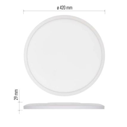 LED lubinis šviestuvas FLORI LED/22W/230V 4000K balta diametras 42 cm
