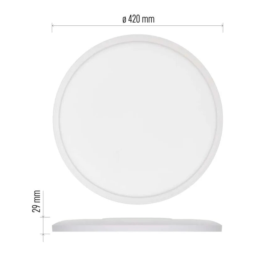 LED lubinis šviestuvas FLORI LED/22W/230V 4000K balta diametras 42 cm