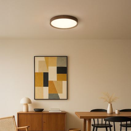 LED lubinis šviestuvas FOREST LED/24W/230V Ø 39 cm ruda