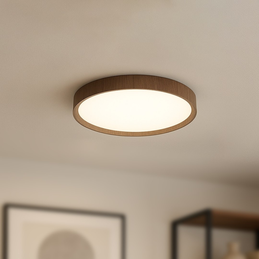 LED lubinis šviestuvas FOREST LED/24W/230V Ø 39 cm ruda