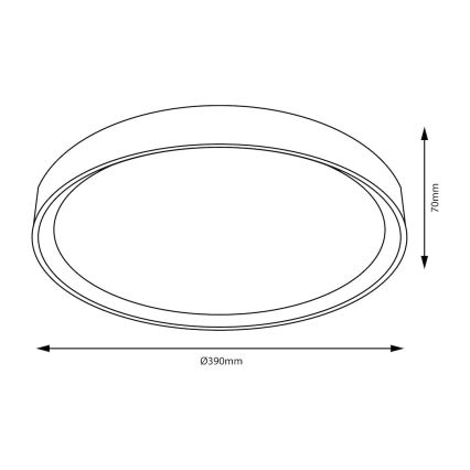 LED lubinis šviestuvas FOREST LED/24W/230V Ø 39 cm ruda