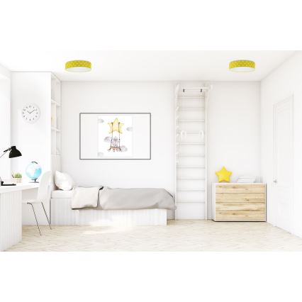 LED Lubinis šviestuvas GALAXY KIDS LED/24W/230V taškais geltona/balta