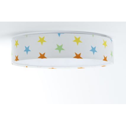 LED Lubinis šviestuvas GALAXY KIDS LED/24W/230V žvaigždės spalvingos