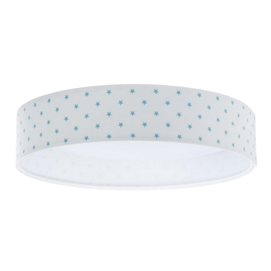 LED Lubinis šviestuvas GALAXY KIDS LED/24W/230V žvaigždutės balta/turkio spalva