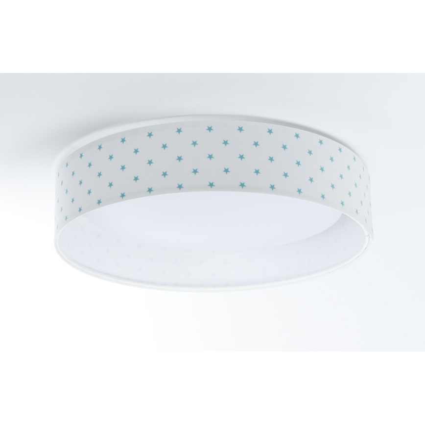 LED Lubinis šviestuvas GALAXY KIDS LED/24W/230V žvaigždutės balta/turkio spalva