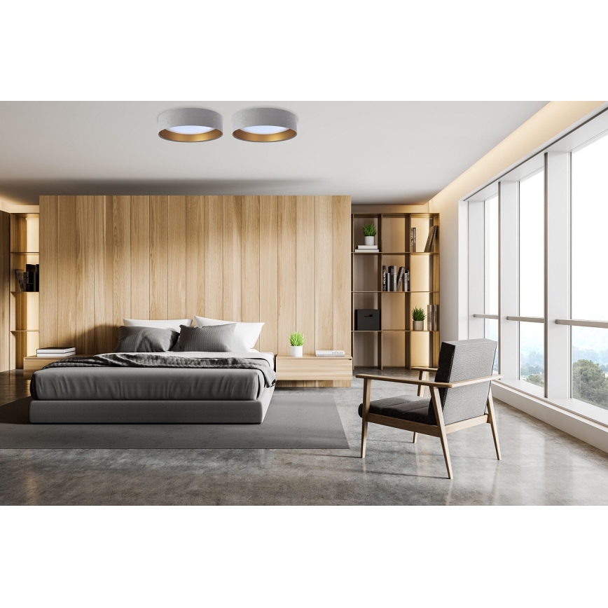 LED lubinis šviestuvas GALAXY LED/24W/230V skersmuo 44 cm pilkas/auksinis