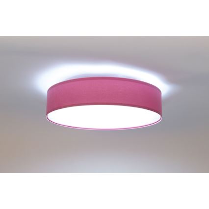 LED Lubinis šviestuvas GALAXY LED/24W/230V rožinis/sidabrinis