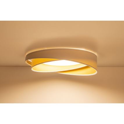 LED lubinis šviestuvas GALAXY MODERN, 24 W, 230 V, skersmuo 55 cm, baltas/auksinis