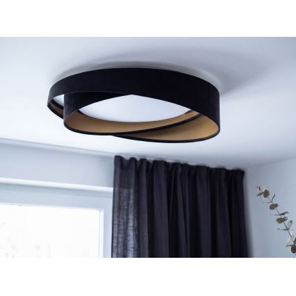 LED lubinis šviestuvas GALAXY MODERN LED/24W/230V skersmuo 55 cm juodas/auksinis