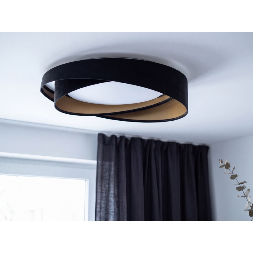 LED lubinis šviestuvas GALAXY MODERN LED/24W/230V skersmuo 55 cm juodas/auksinis