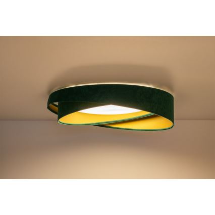 LED lubinis šviestuvas GALAXY MODERN LED/24W/230V skersmuo 55 cm žalia/auksinė