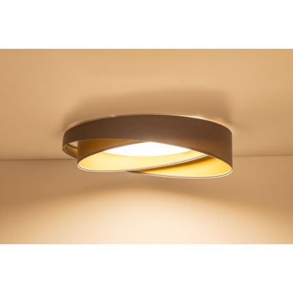 LED lubinis šviestuvas GALAXY MODERN LED/24W/230V Ø 55 cm pilkas/auksinis