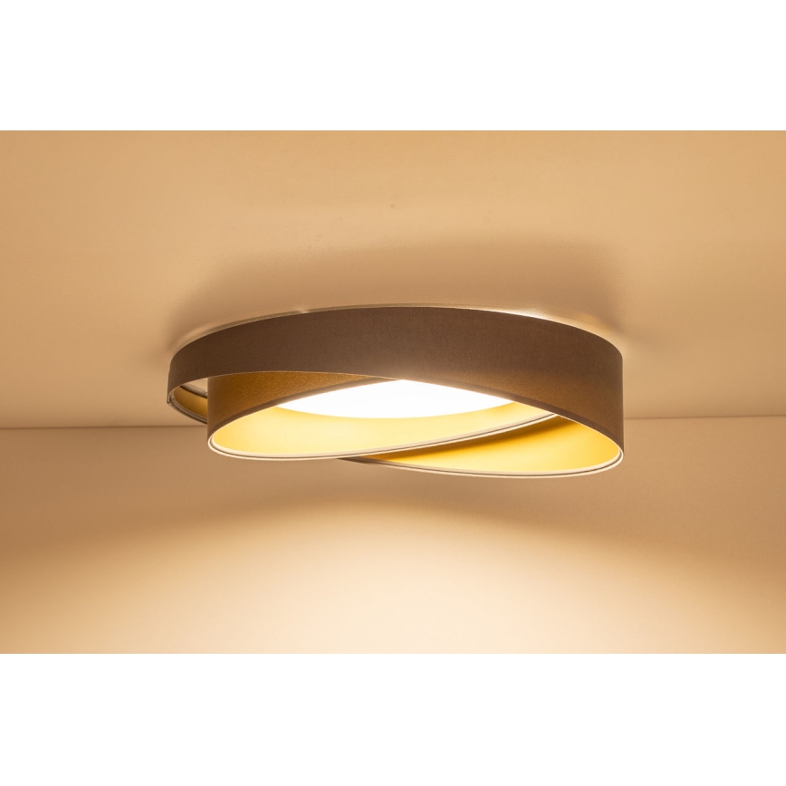 LED lubinis šviestuvas GALAXY MODERN LED/24W/230V Ø 55 cm pilkas/auksinis