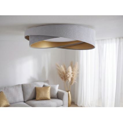 LED lubinis šviestuvas GALAXY MODERN LED/24W/230V Ø 55 cm pilkas/auksinis