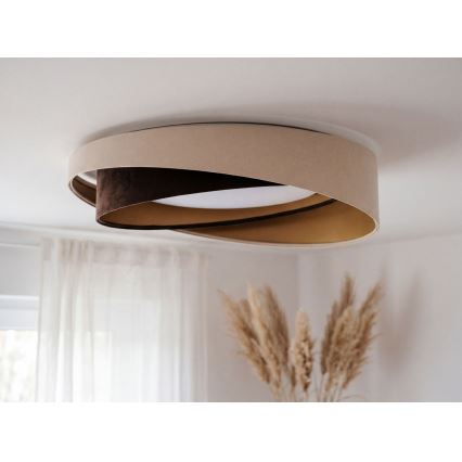 LED lubinis šviestuvas GALAXY MODERN LED/24W/230V Ø 55 cm smėlinė/ruda/auksinė