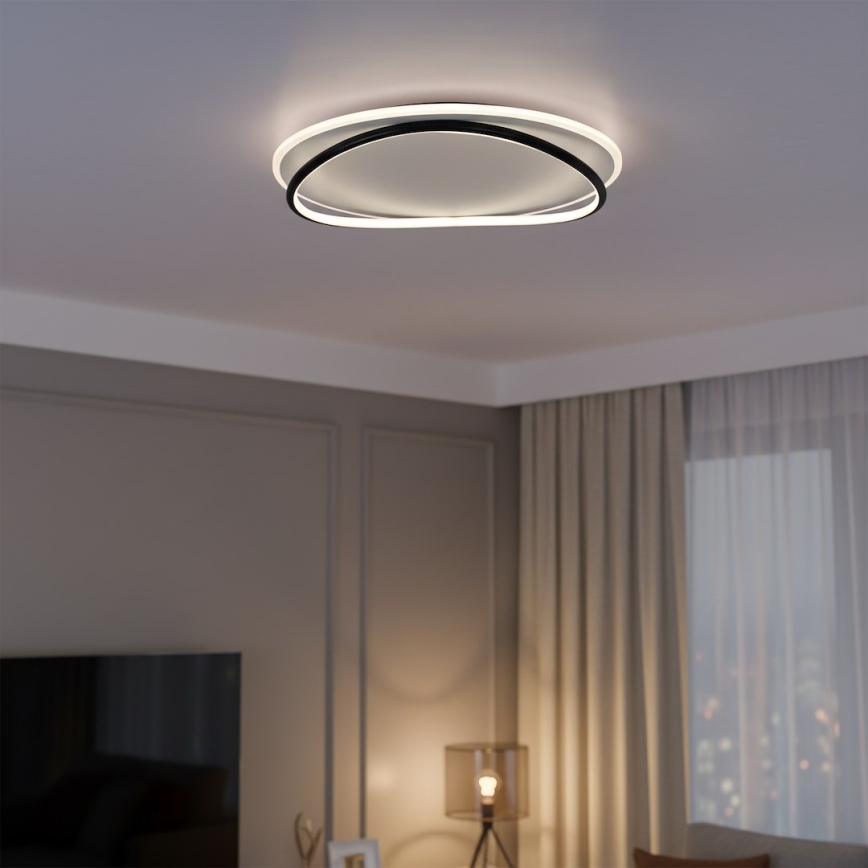 LED lubinis šviestuvas HALO, 38 W, 230 V, Ø 50 cm, juodas