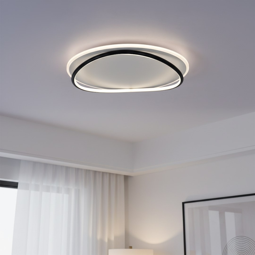 LED lubinis šviestuvas HALO, 38 W, 230 V, Ø 50 cm, juodas
